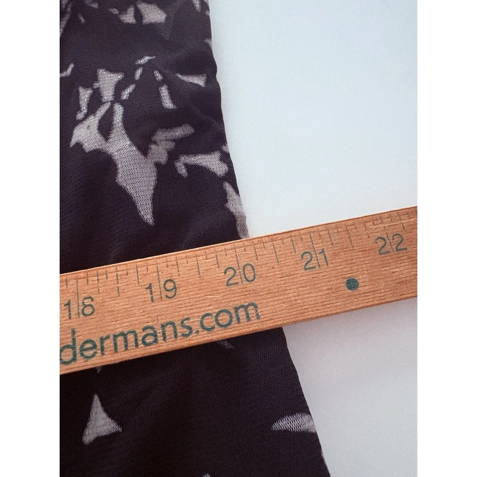 INC Floral Top Womens XL Black Sheer Cold Shoulder Ruffle Whimsigoth Lined - Image 13