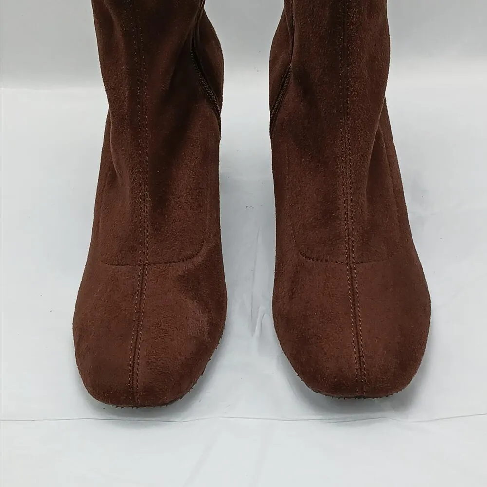 Donald Pliner Cattie Ankle Boots Womens 7.5M Brown Block Heel Whimsygoth Grunge - Image 6