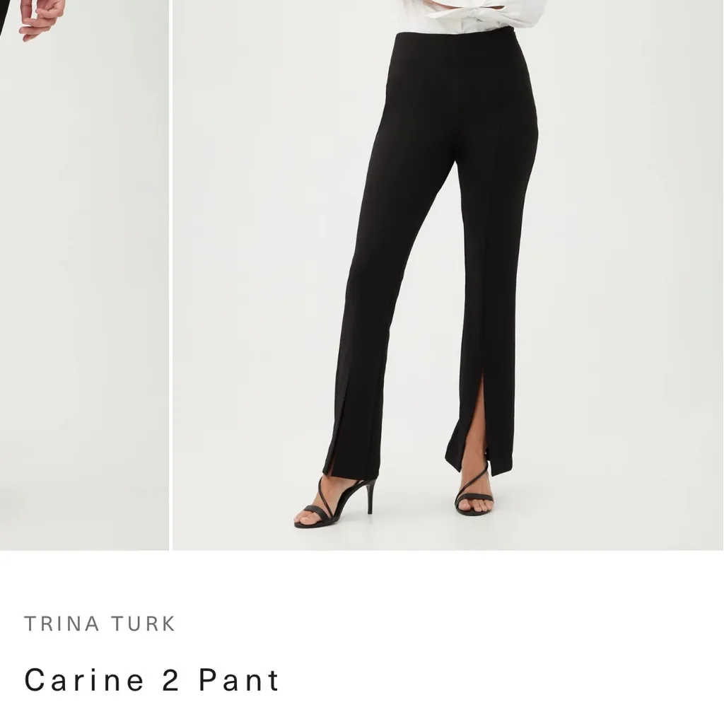 Trina Turk Women’s 11 Black Carine 2 Stretchy Crepe Knit Pant. NWT See Desc. - Image 9