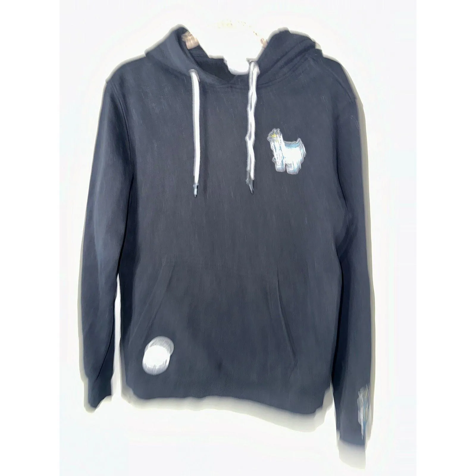 GOAT USA Men's Hoodie Sweatshirt Black Small Pullover Embroidered Goat Graphic - Image 1