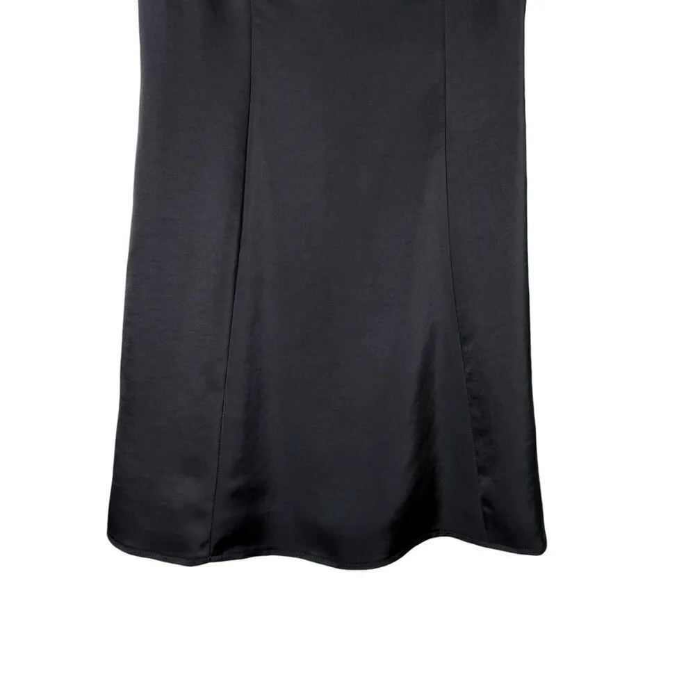 NWT ASTR The Label‎ Mina Satin Rhinestone Trim Mini Dress in Black, Size Small - Image 8