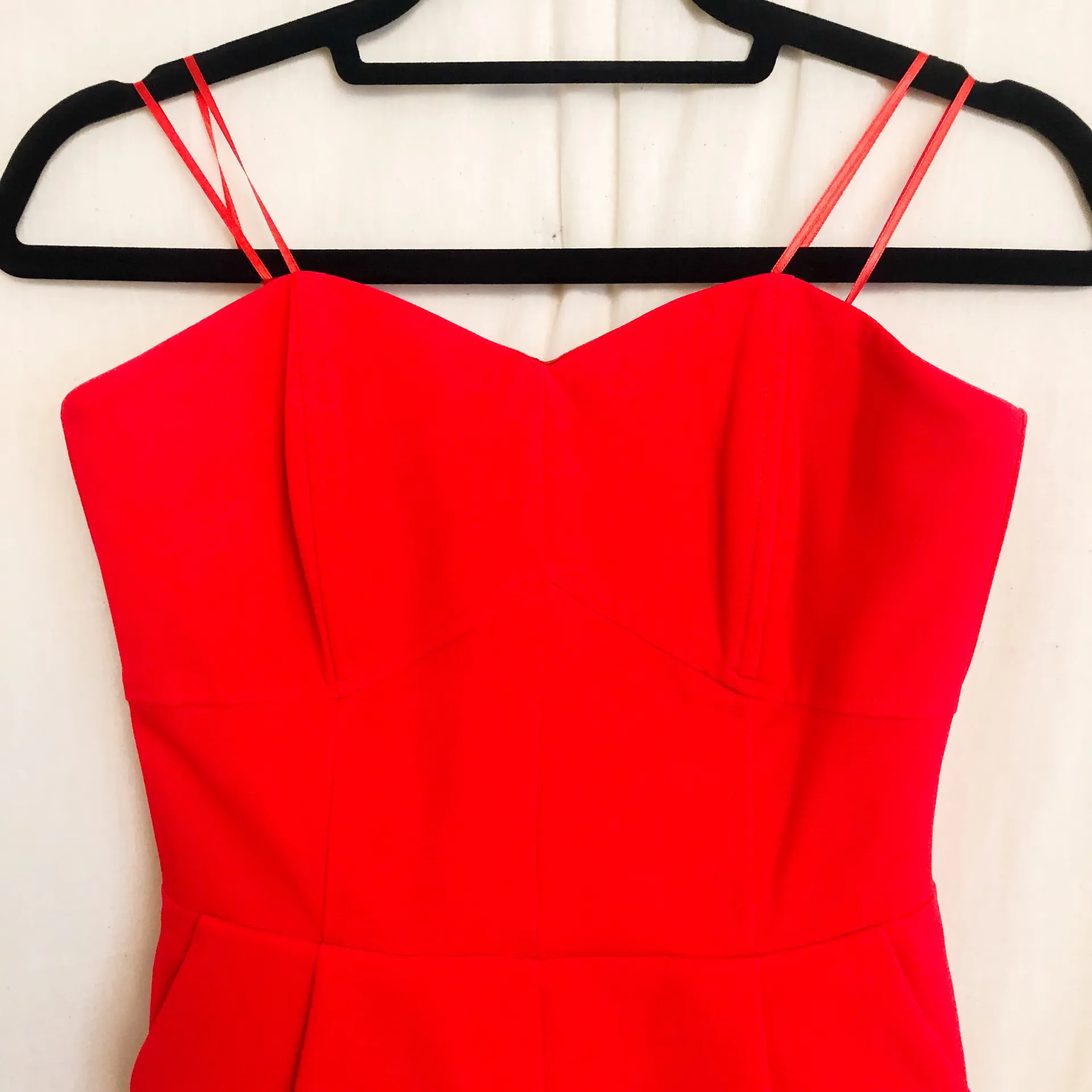Adelyn Rae Red Strapless Jumpsuit SIZE XS - Image 4