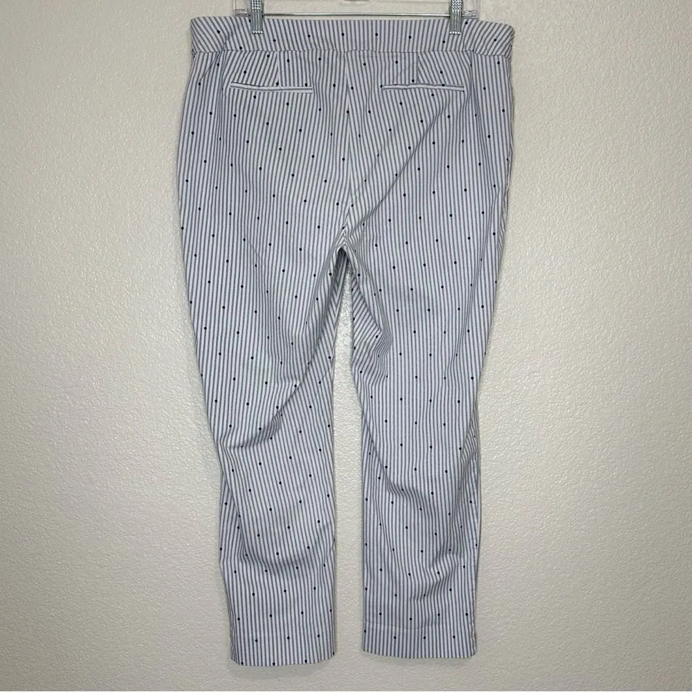 Chico's So Slimming Brigitte Dot-Stripe Slim Ankle Pants, Sz 16 - Image 8