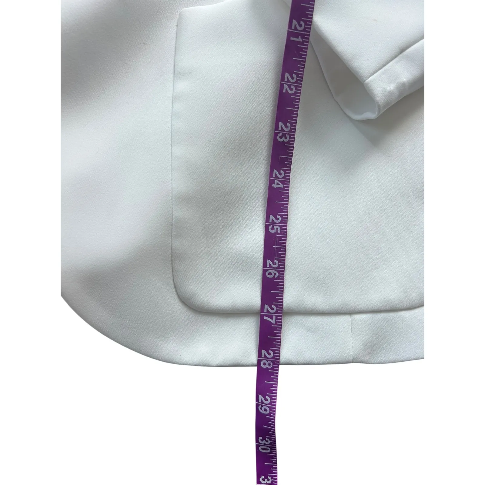 AMANDA UPRICHARD Ivory Shawl Collar Single Button Blazer Jacket Womens Size S - Image 7