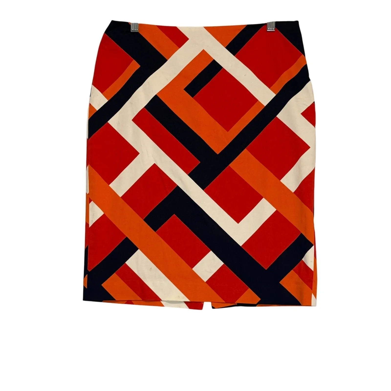 Ann‎ Taylor Geometric Print Pencil Skirt Size 8 Flat Front Career Indie Eclectic - Image 12