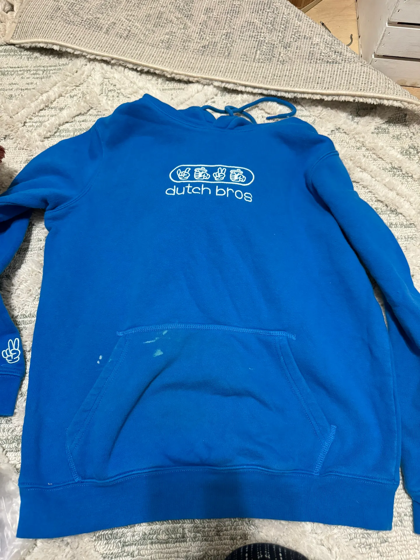Dutch Bros Blue Hoodie Size M - Image 2