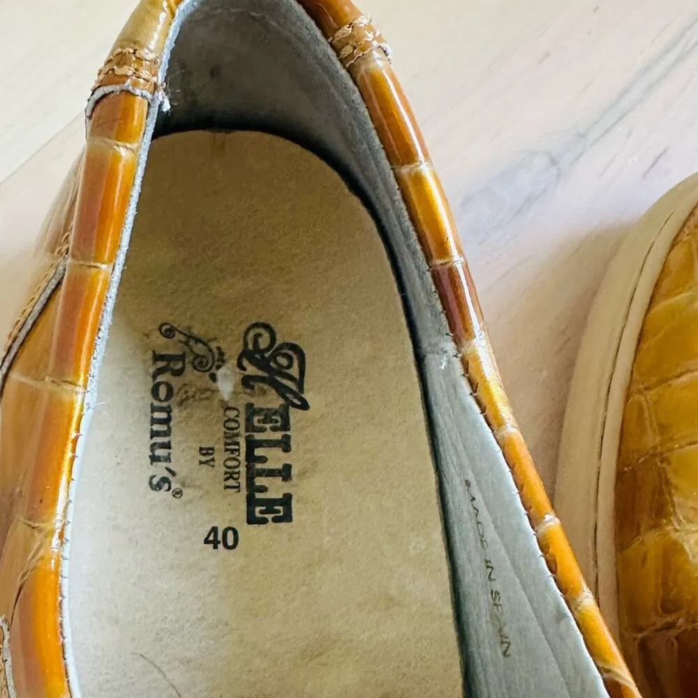 Romu's Helle Comfort Shoes Size EU40/9.5 US Arch Support Walking comfort Yellow - Image 5