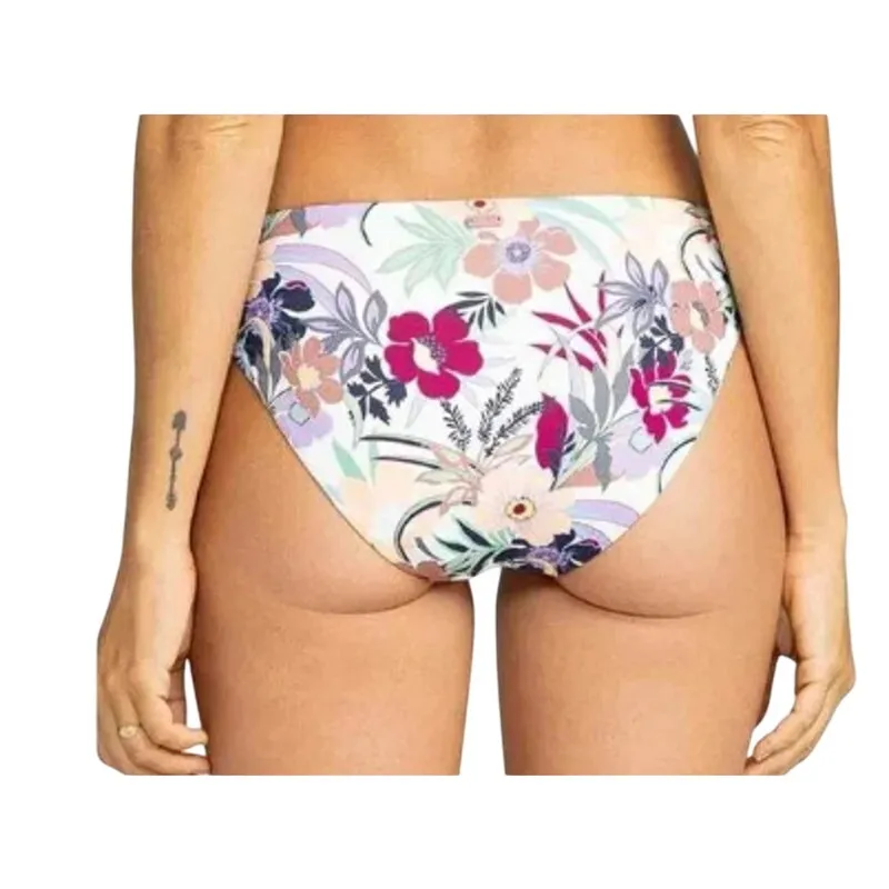 Roxy Floral Beach Classics Bikini Set Hipster Ties Bottom Tri Tie Top Womens M - Image 3