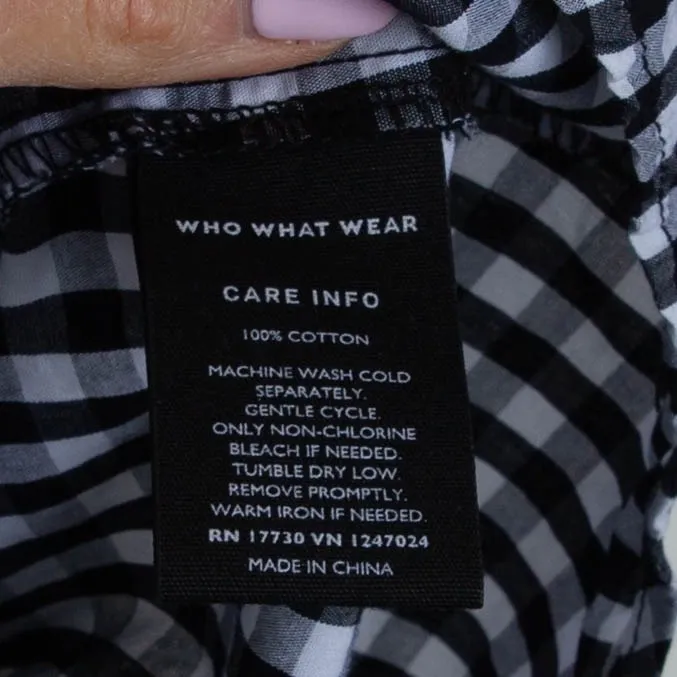 Who What Wear Womens Gingham Sleeveless Button Front Midi Dress Size S Casual - Image 5