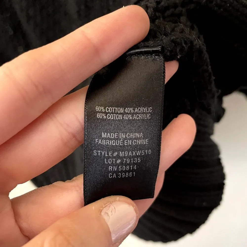 Tahari black knit sweater dress long sleeved ribbed classic style warm winter - Image 6