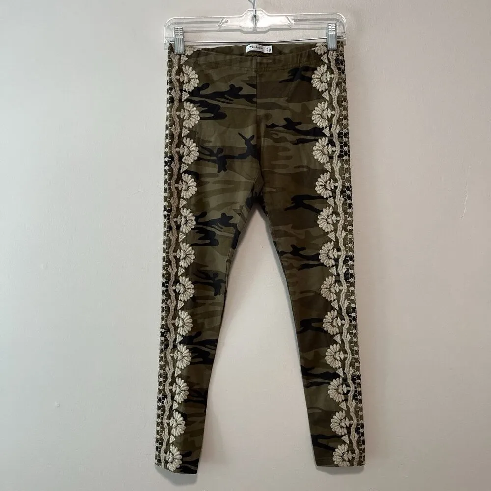 Johnny‎ Was JW Los Angeles Embroidered Green Camo Leggings Size XS - Image 2