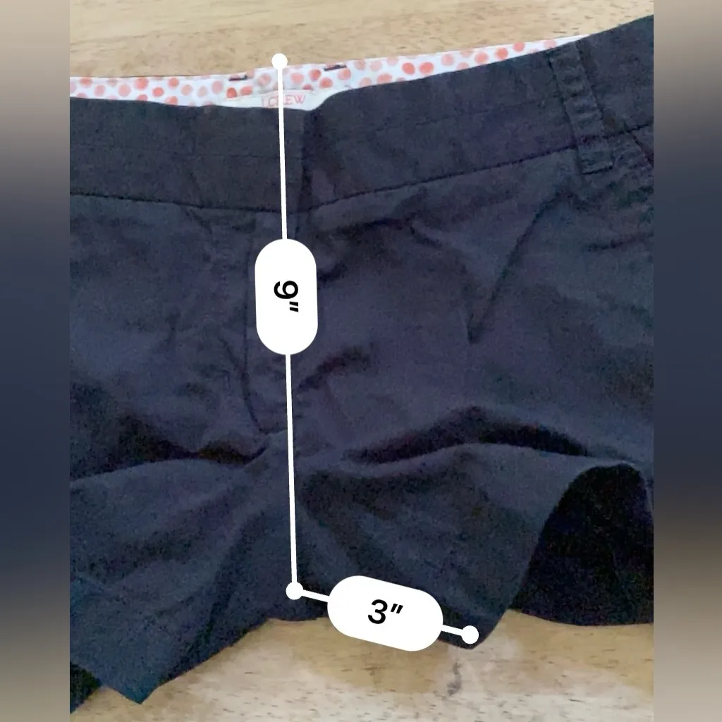 J Crew Women’s Sz 0?‎ Black Broken In 3” Chino Short - Image 8