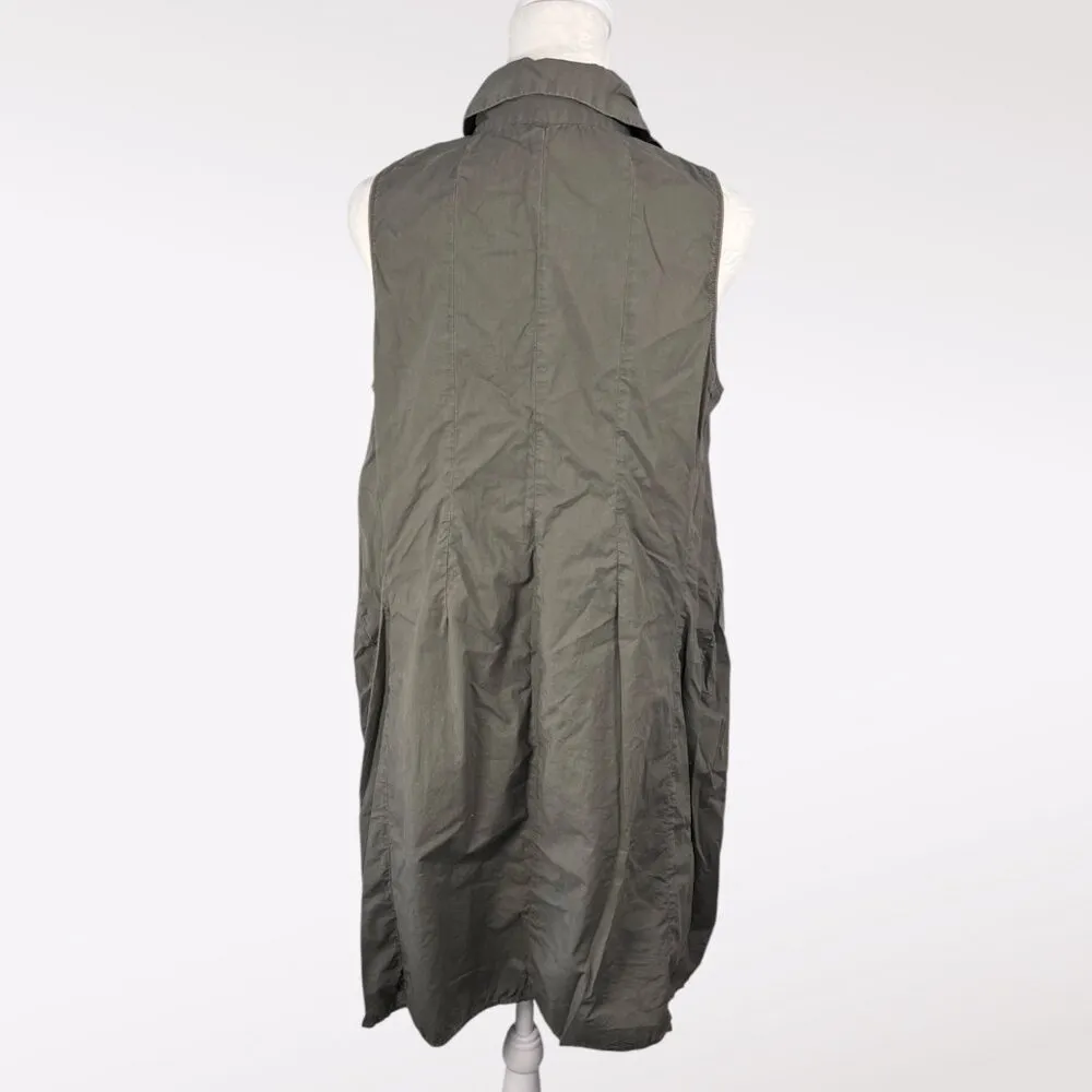 Hache Italy Olive Green Sleeveless Midi Dress IT40 US Small - Image 5