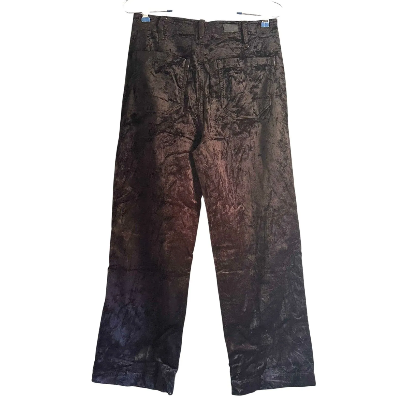 PAIGE‎ Nellie High Rise Velvet Culotte Pants Black Sz 27 - Image 3