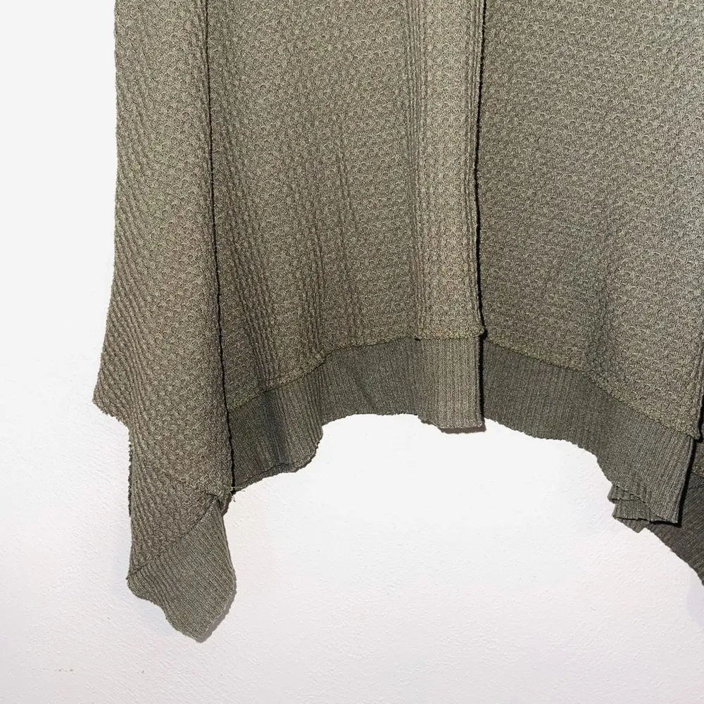 Altar’d State Sage Green Asymmetrical Hem Waffle Knit Top - Image 5