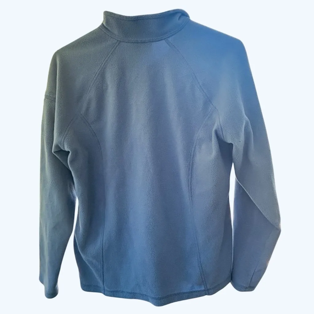 L.L. Bean 1/4 Zip Blue Lightweight Activewear Poly Fleece Top Size M Size M - Image 3