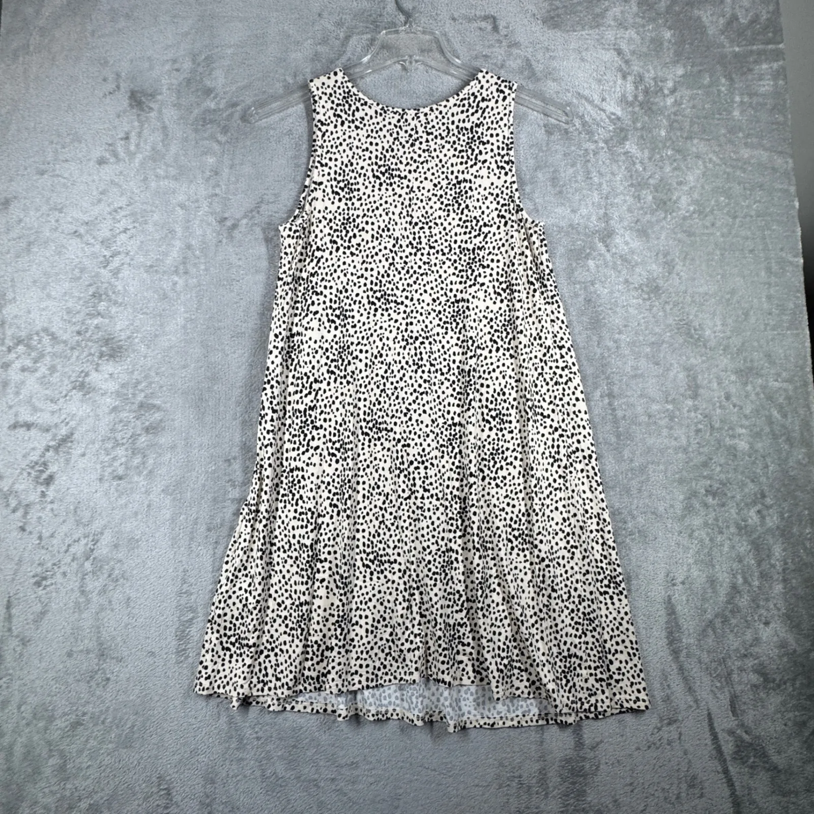 Express Dalmatian Dot Tank Dress Women M Black White Sleeveless Casual Easy Wear - Image 4