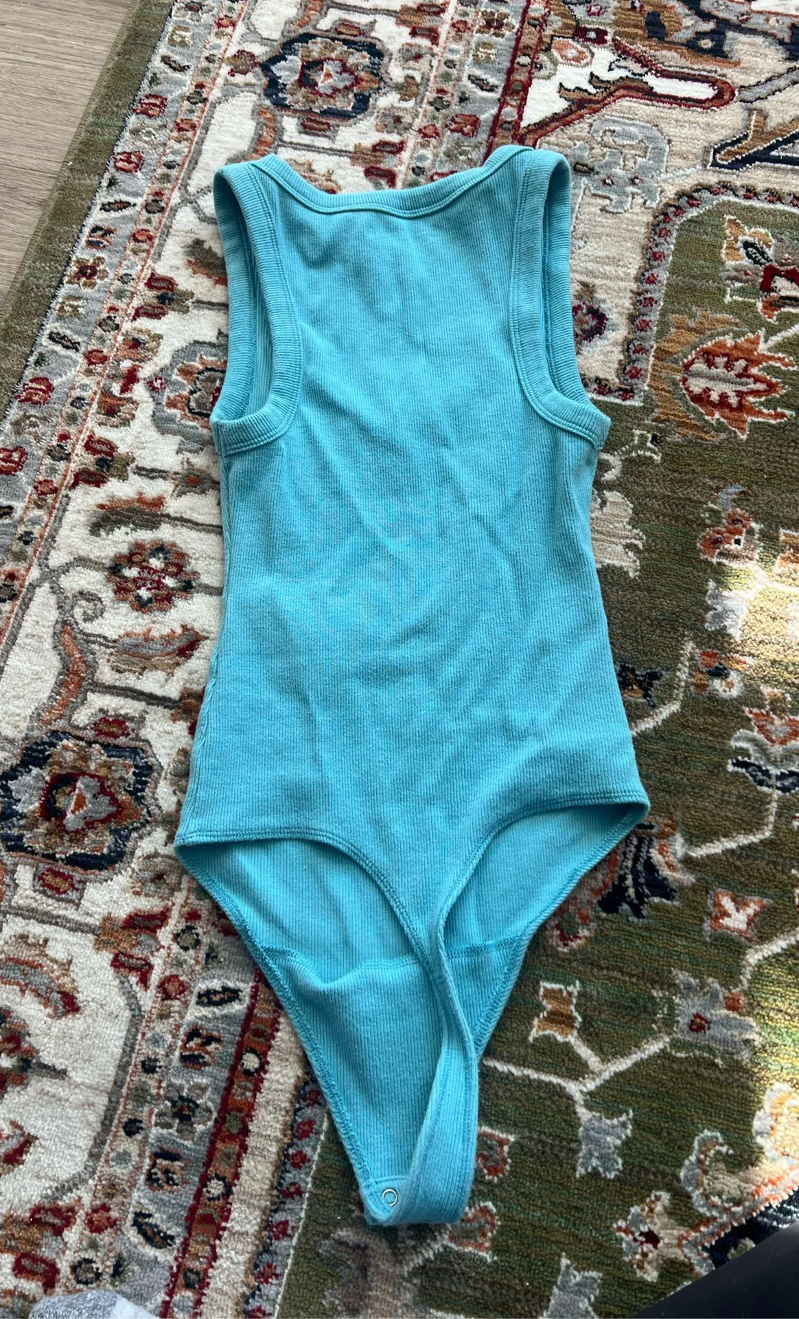 Abercrombie Blue Ribbed Bodysuit - Image 3
