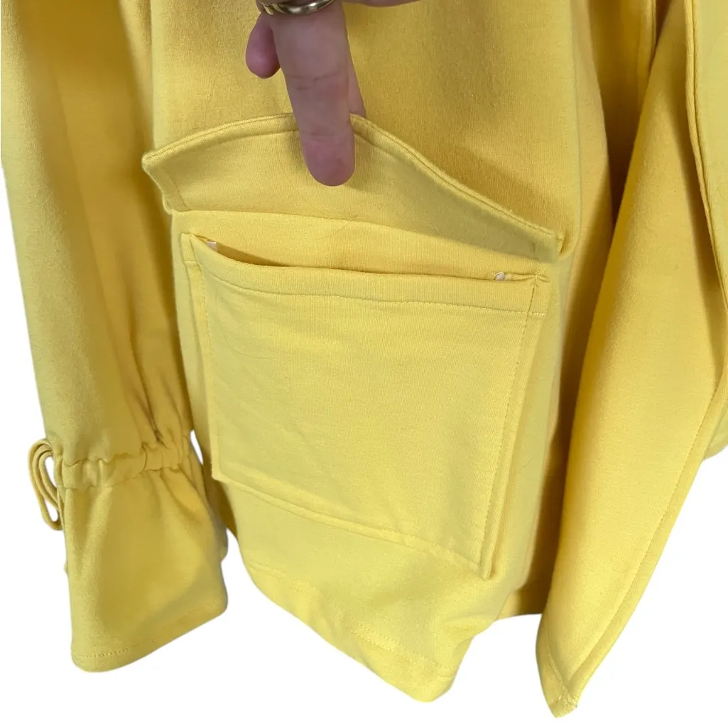 Skye's the Limit Sunny Yellow Open Front Cardigan Jacket Size M - Image 6