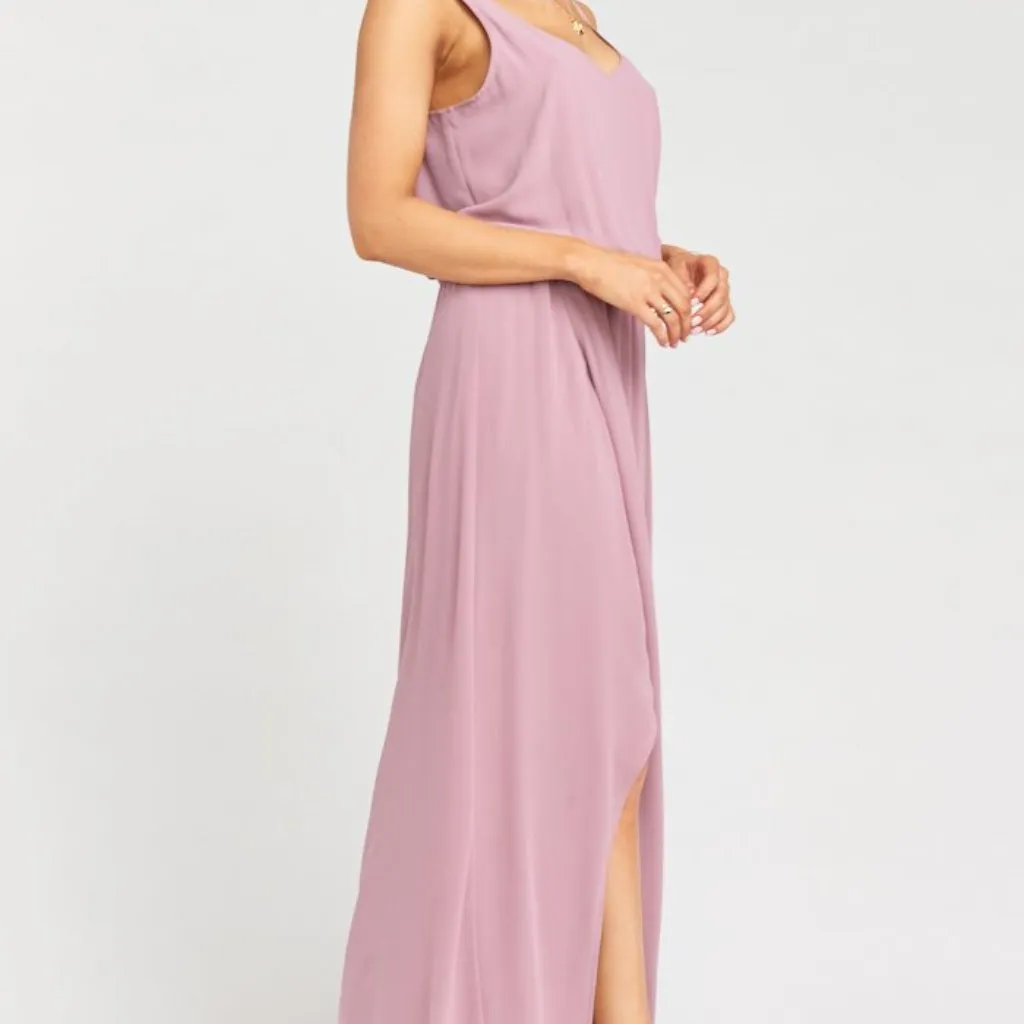 Show Me Your MuMu Kendall Maxi Dress Size Small Antique Rose Chiffon - Image 3