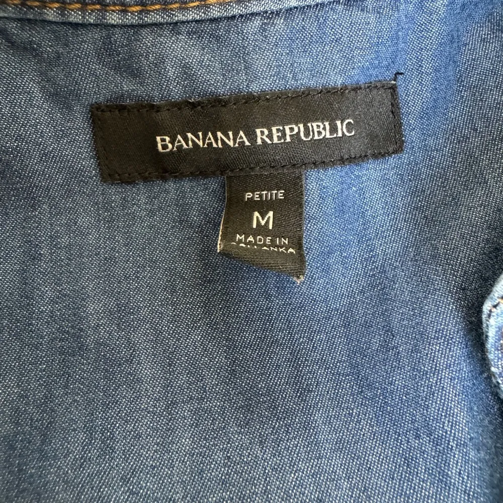Banana Republic Minimalist Dolman Sleeve Loose Chambray Midi Shirt Dress Sz M - Image 6