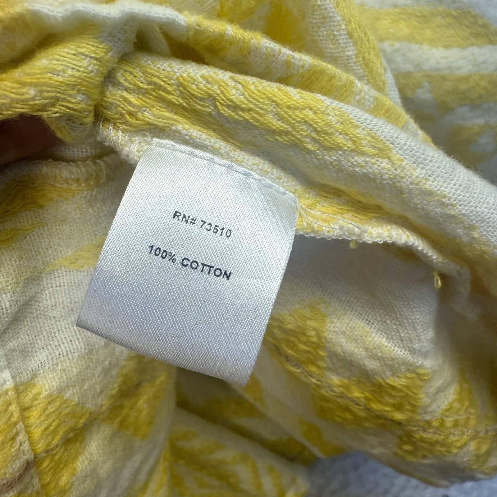 Uncle Frank Dress Women Small Yellow Chevron Layered Boho Bell Sleeve Cottage - Image 4