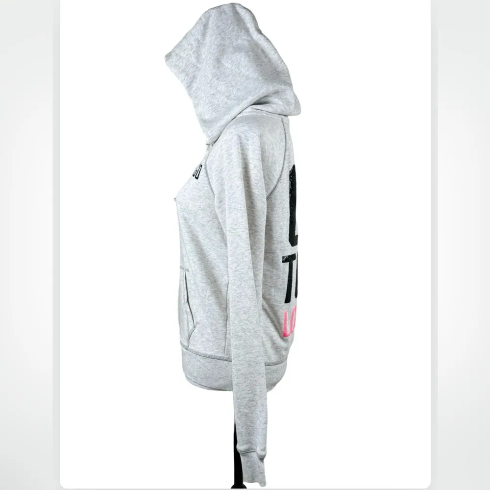 PiNK Victoria’s Secret Chicago Bling Chi Town Sequin Zip Up Hoodie Jacket Small - Image 7