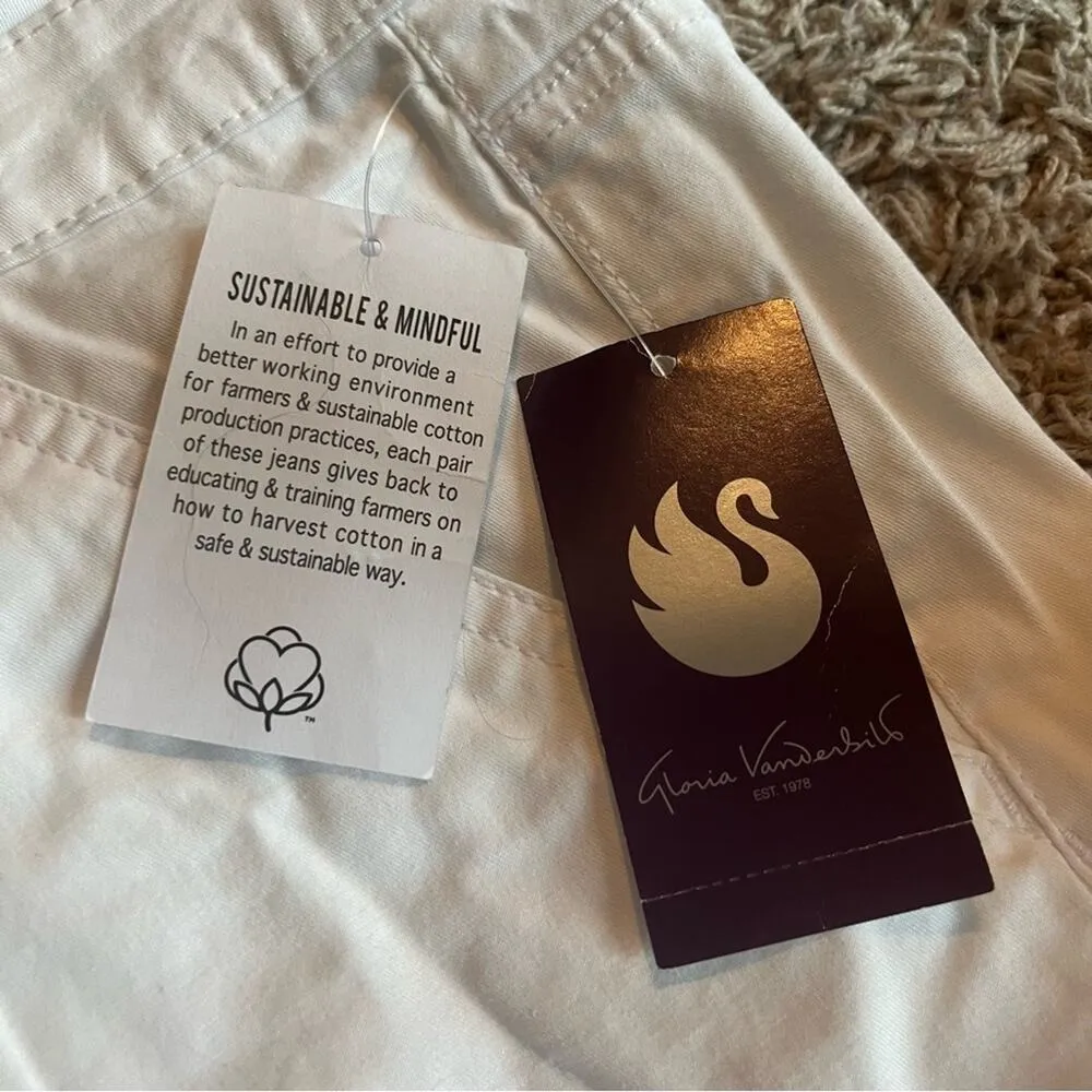 NWT! Gloria Vanderbilt White High Rise All-Around Slimming Effect Short Size 24W - Image 4