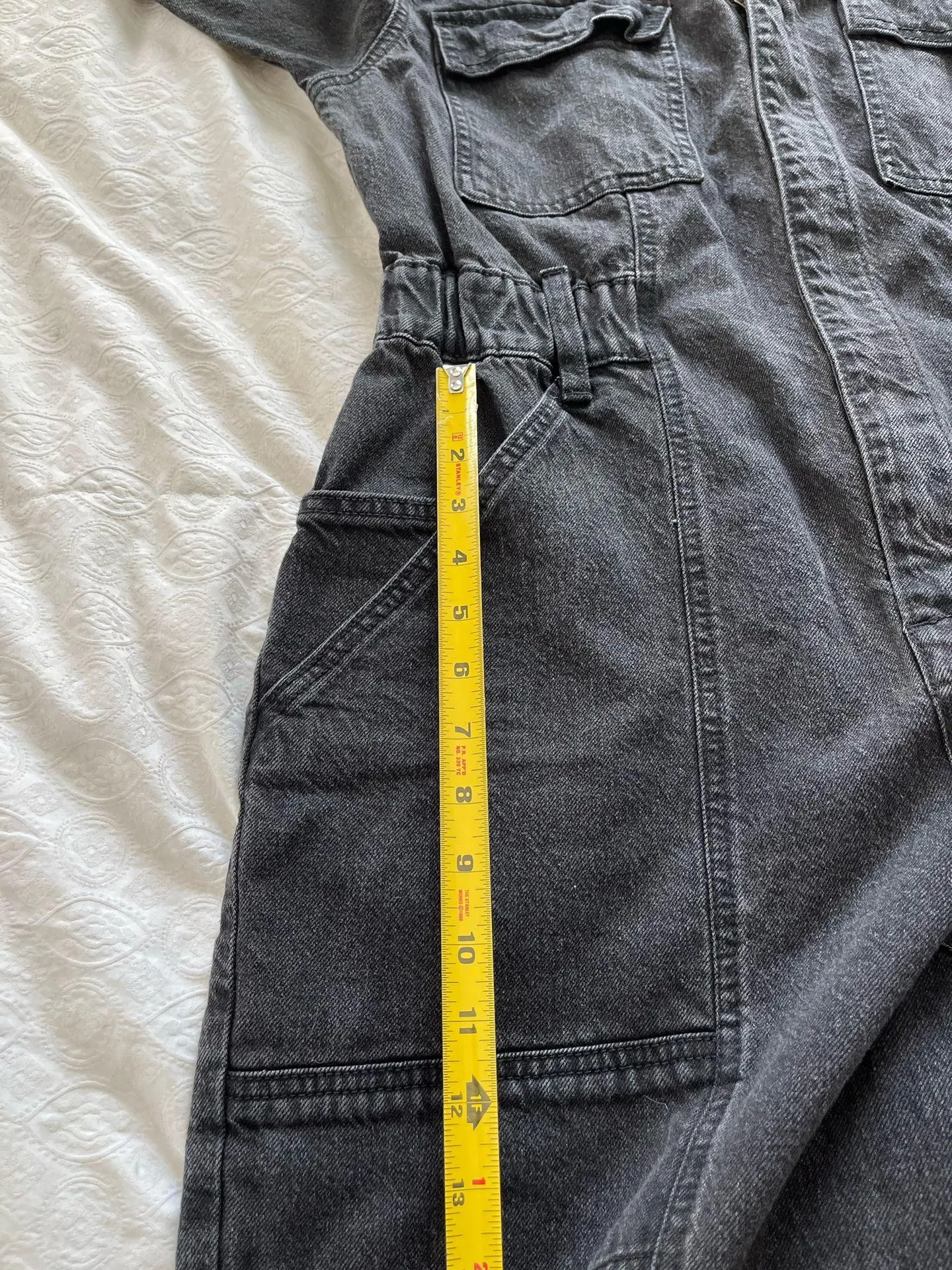 Black denim jump suit size 12 - Image 7