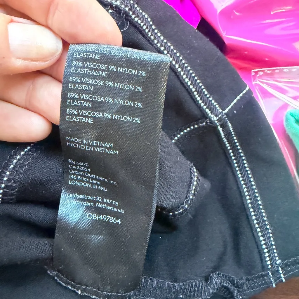 URBAN OUTFITTERS Black Stretch Tube Strapless Bodycon Mini Dress Size Large - Image 11