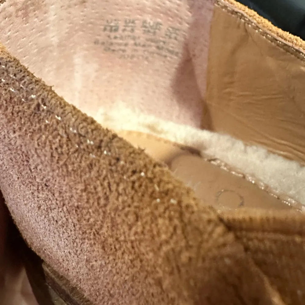 FRANCO SARTO JUSTIA SUEDE BROWN TAN SHERPA INSOLE LOAFER SLIPON SHOES 8.5 - Image 8