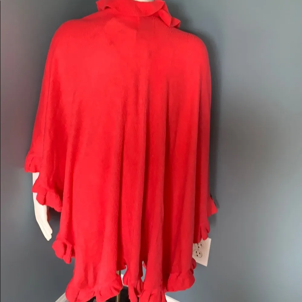 April Morin’ pink ruffle shawl open cardigan OS Size undefined - Image 3