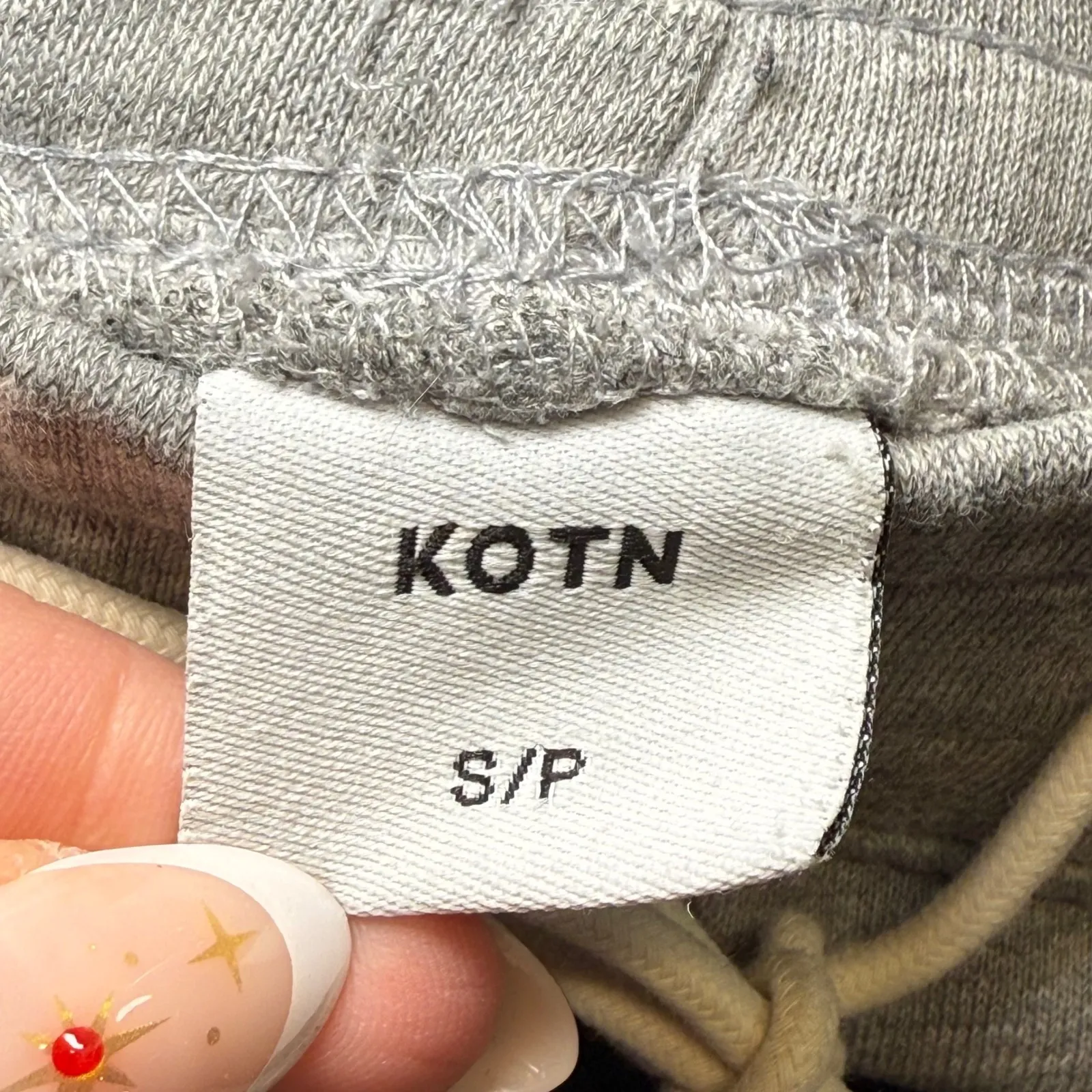 KOTN Grey Sweatpants Joggers Casual Athleisure Comfy Soft Cuffed Lounge Small Gray - Image 2