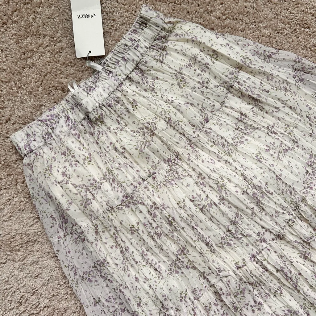 Floral print long skirt. Xs - Image 3