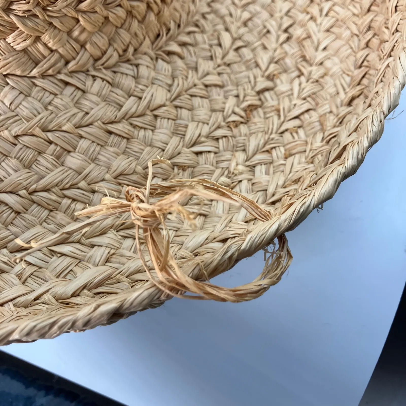 Helen Kaminski Australia 100% Raffia Wide Brim Woven Straw Sun Hat Natural Tan - Image 5