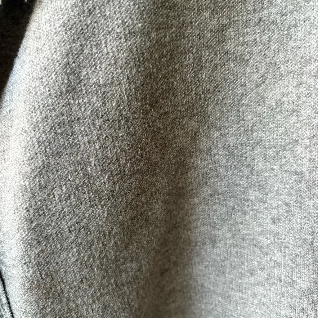 THML Fringe Trim Heather Gray Open Front Cardigan Sweater, Sz L - Image 11