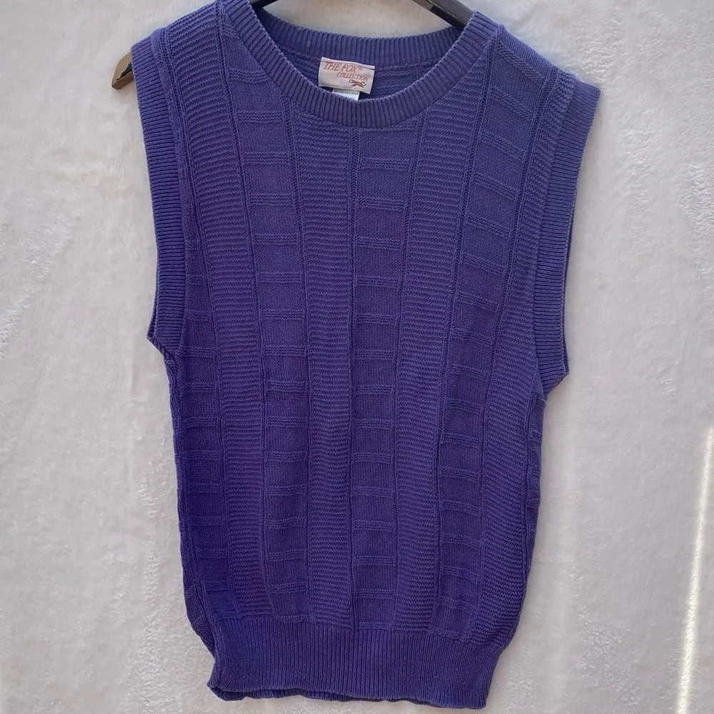 Vintage The‎ Fox Collection Sweater Purple Size M - Image 6