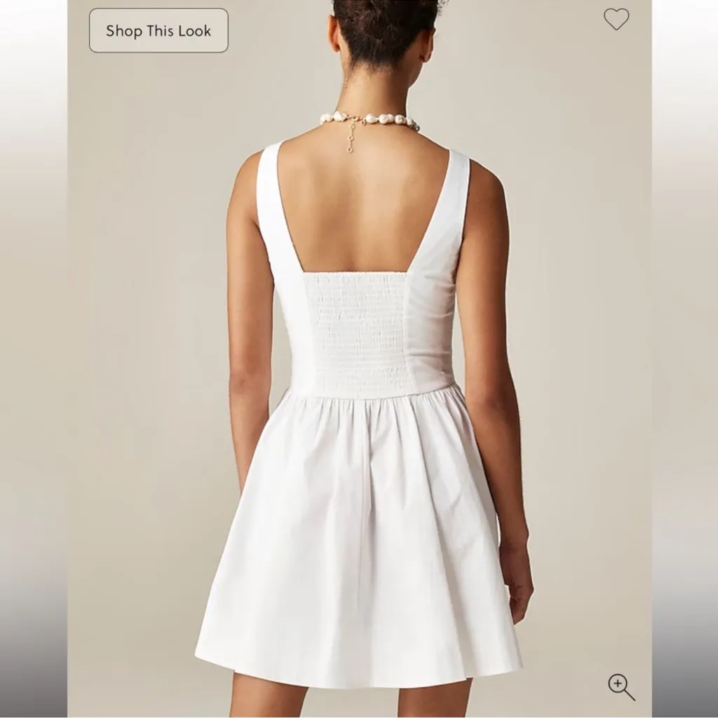 J.Crew Tall fit and flare mini dress in cotton poplin 2-Tall - Image 2