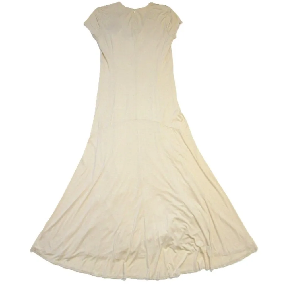 NWT Ralph Lauren Blue Label Short Sleeve Maxi in Cream Stretch Jersey Dress S - Image 7