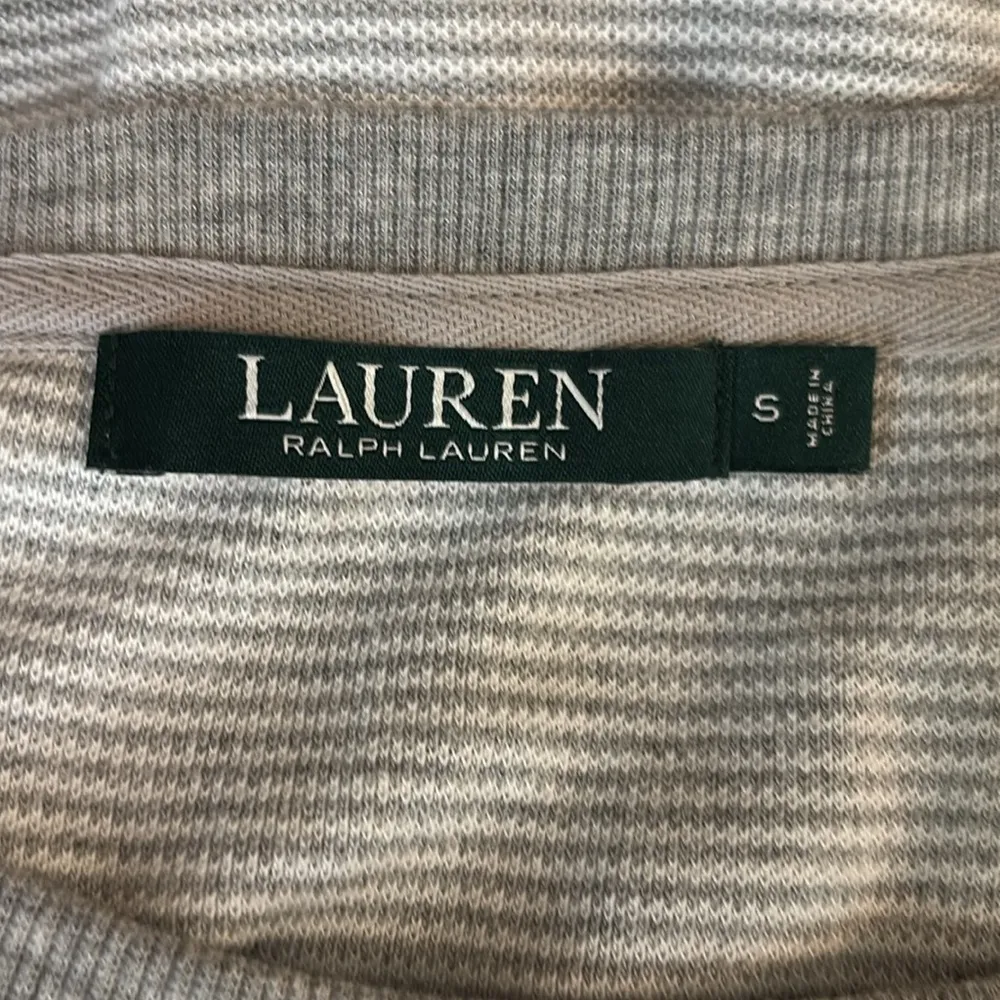 Lauren Ralph Lauren Long sleeve Grey Striped Sleep Shirt Gray - Image 8