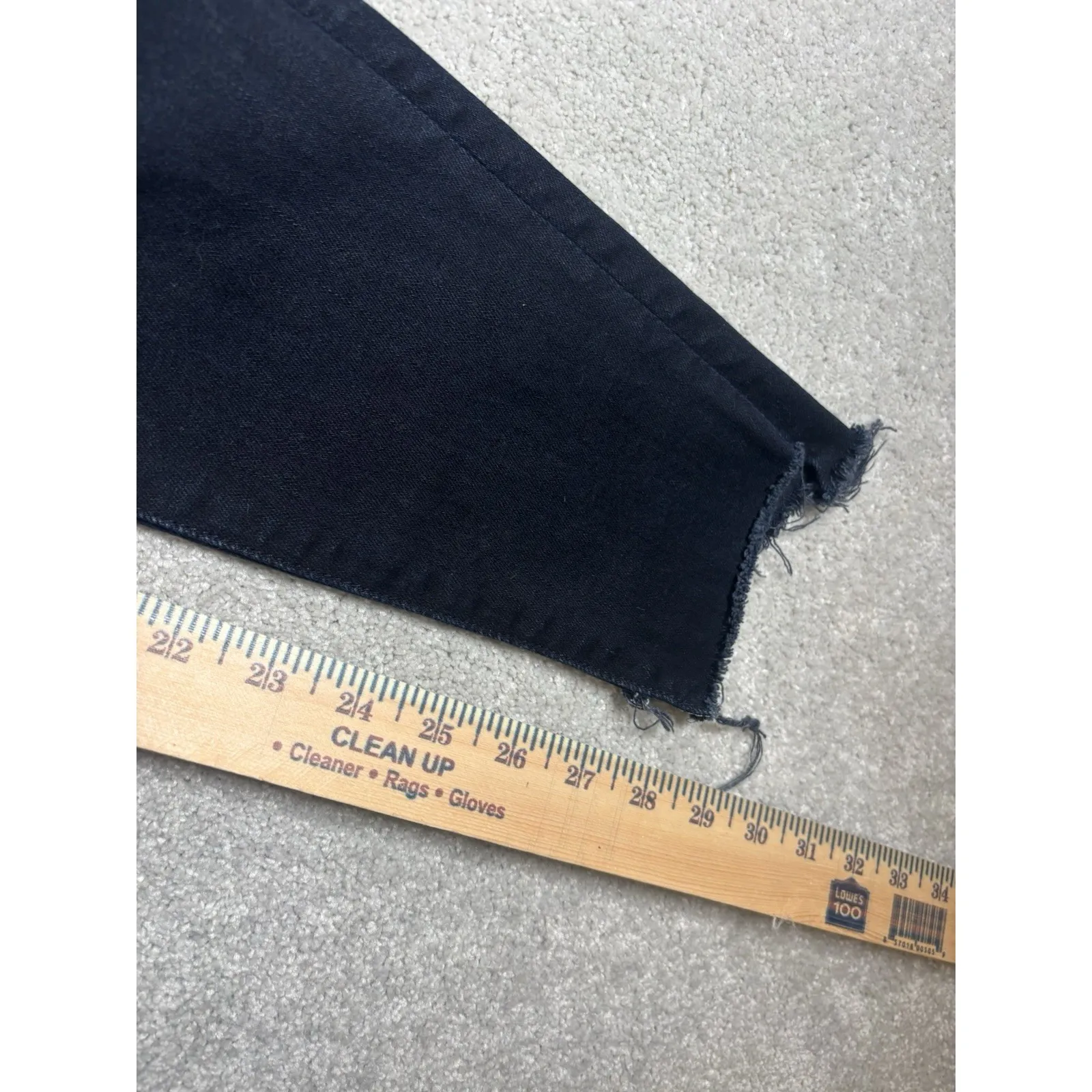 Mother Stunner Zip Two Step Fray Hem Cropped‎ Dark Blue Denim Jeans Womens 26 - Image 12