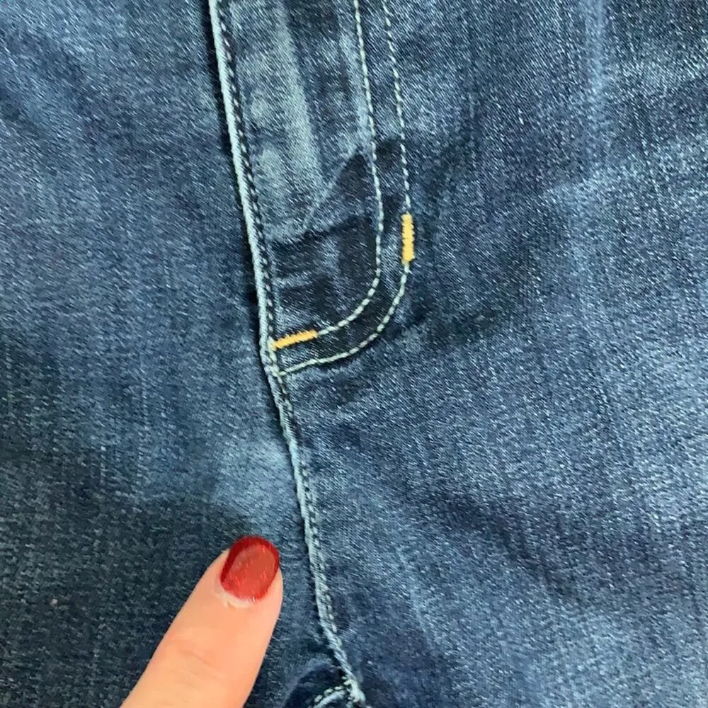 Eileen Fisher Medium Wash Low Rise Stretchy Ankle Skinny Jeans - Image 3