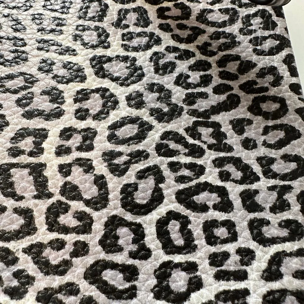 Vintage Y2K Chico's Black Purple Leopard Print Clutch Retro Animal Funky Small - Image 6