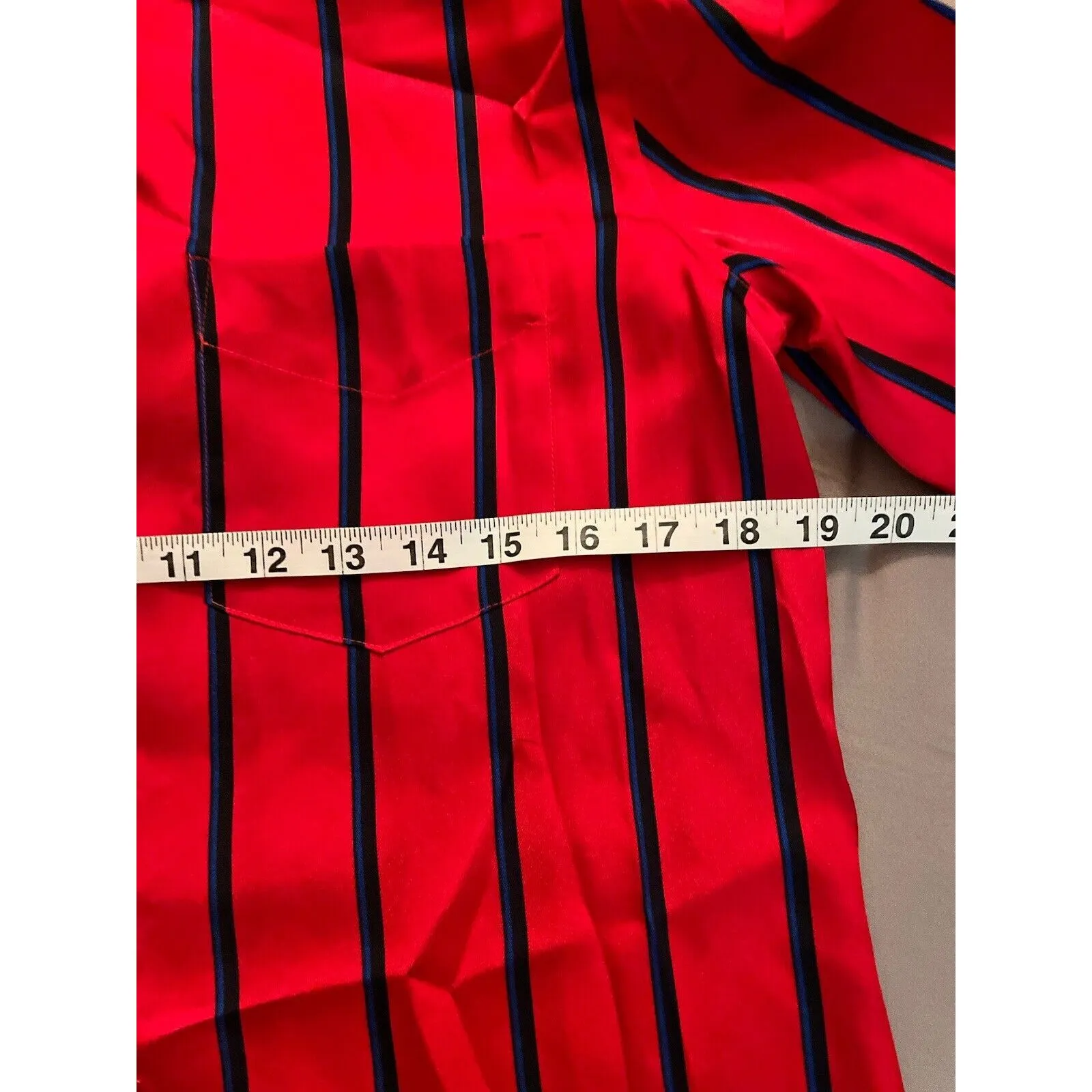 Lauren Ralph Lauren Red Button up Long Sleeve Blouse Blue White Stripes NWT - Image 11