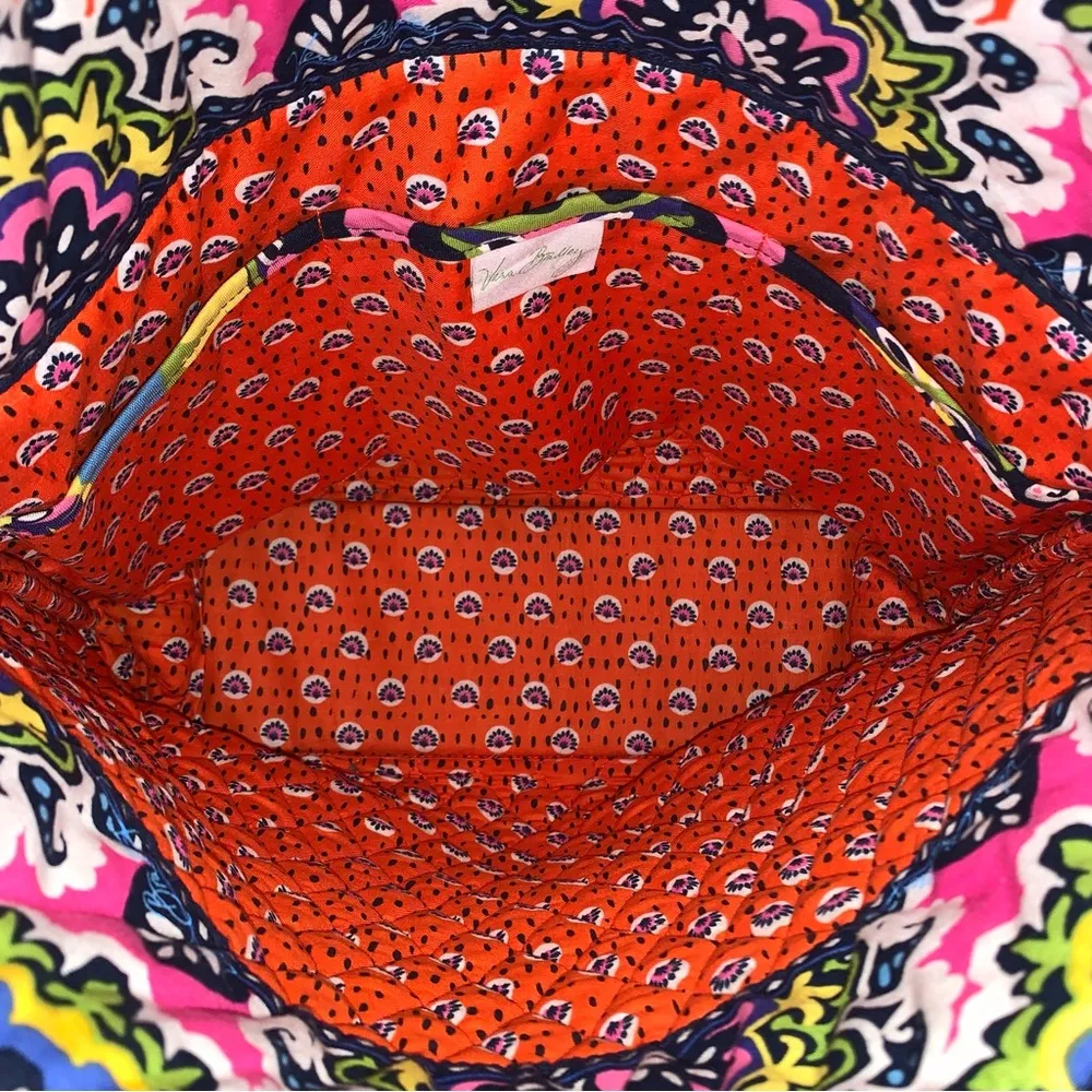 Vera Bradley "Rio" Quilted Retired Design Pink/Blue/Yellow/ Green Tote Bag - Image 3