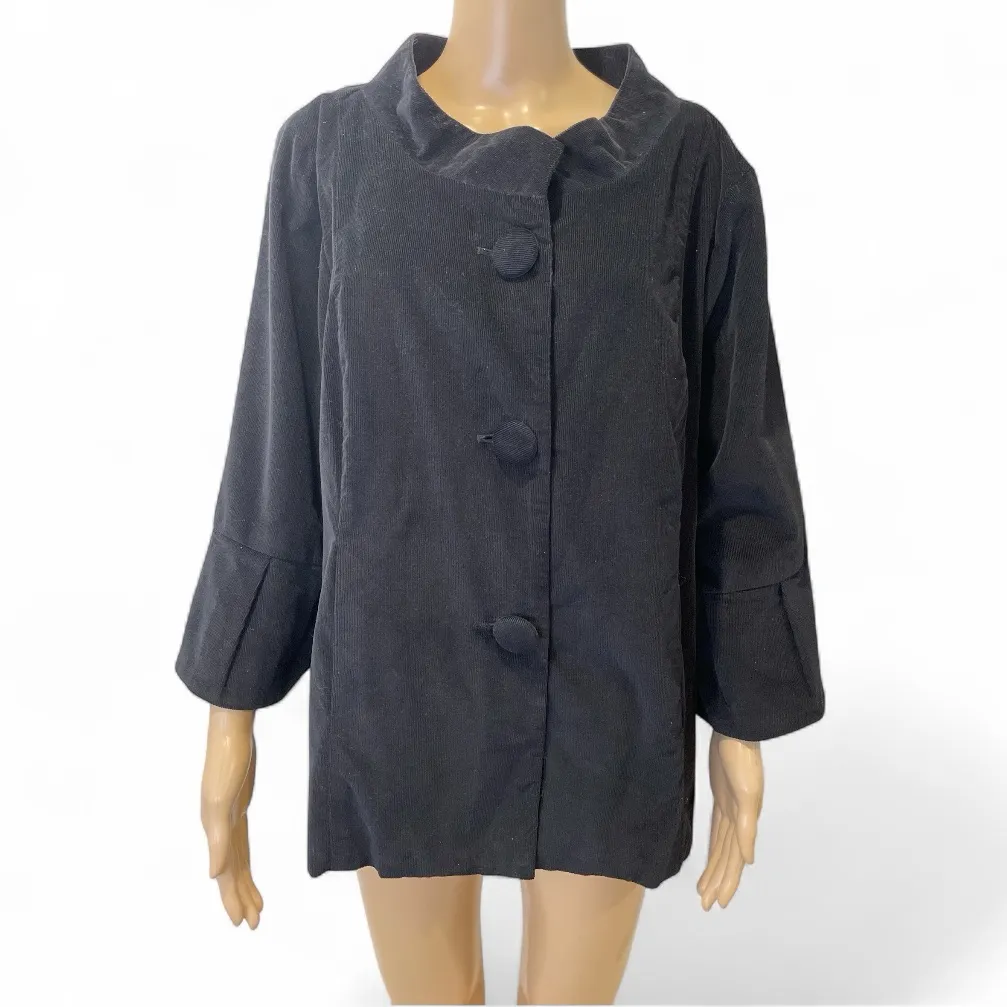Saint Tropez West Black Button-Up Jacket size 22 - Image 2