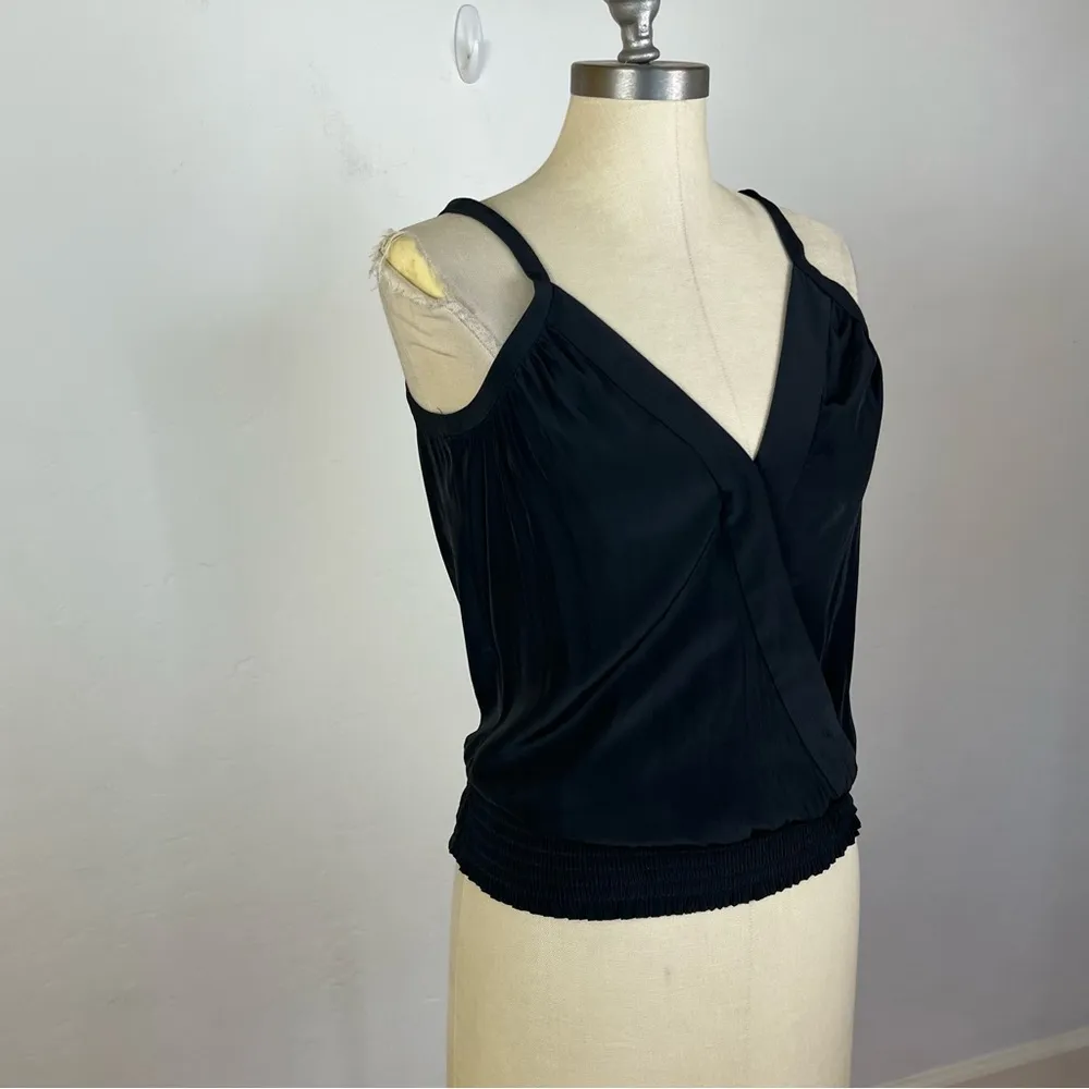 Ramy Brook Black Surplice Tie Tank Top - Image 2