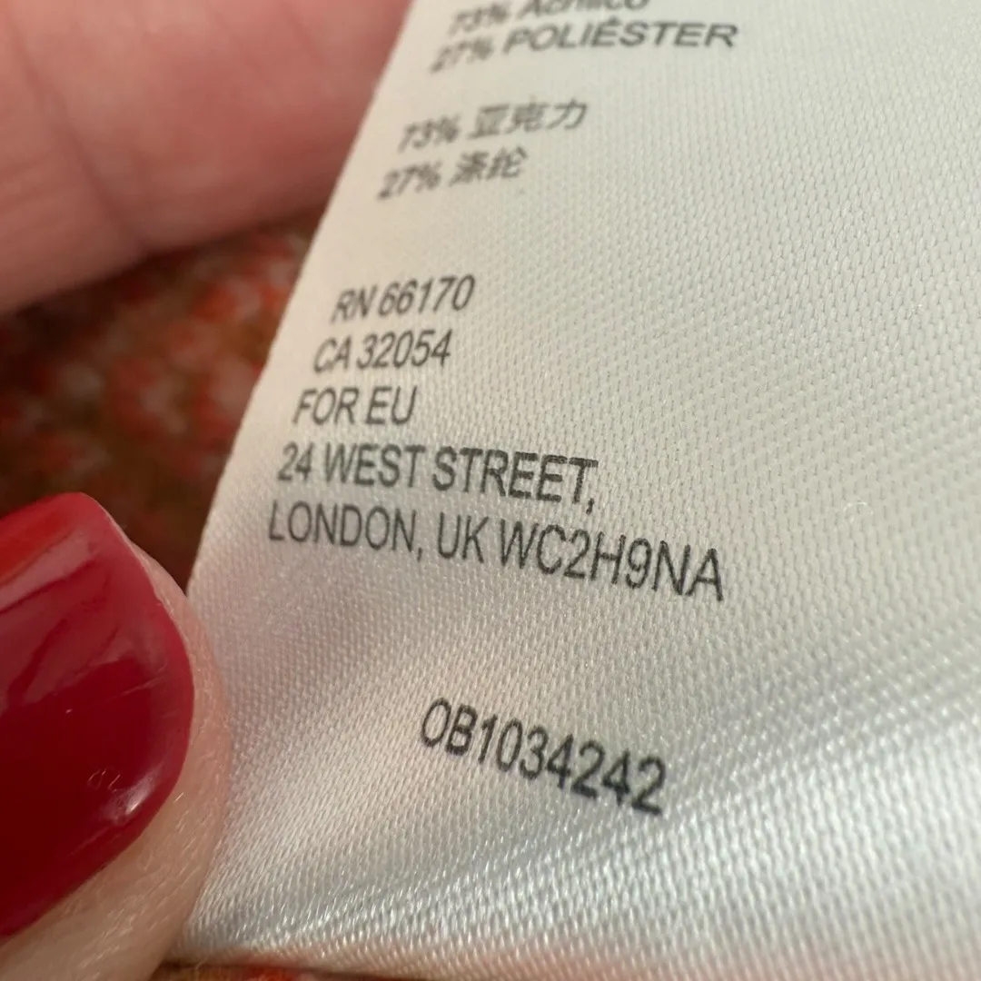 Anthropologie Edith Houndstooth Open Front  Knit Cardigan‎ Sweater Size Small - Image 13