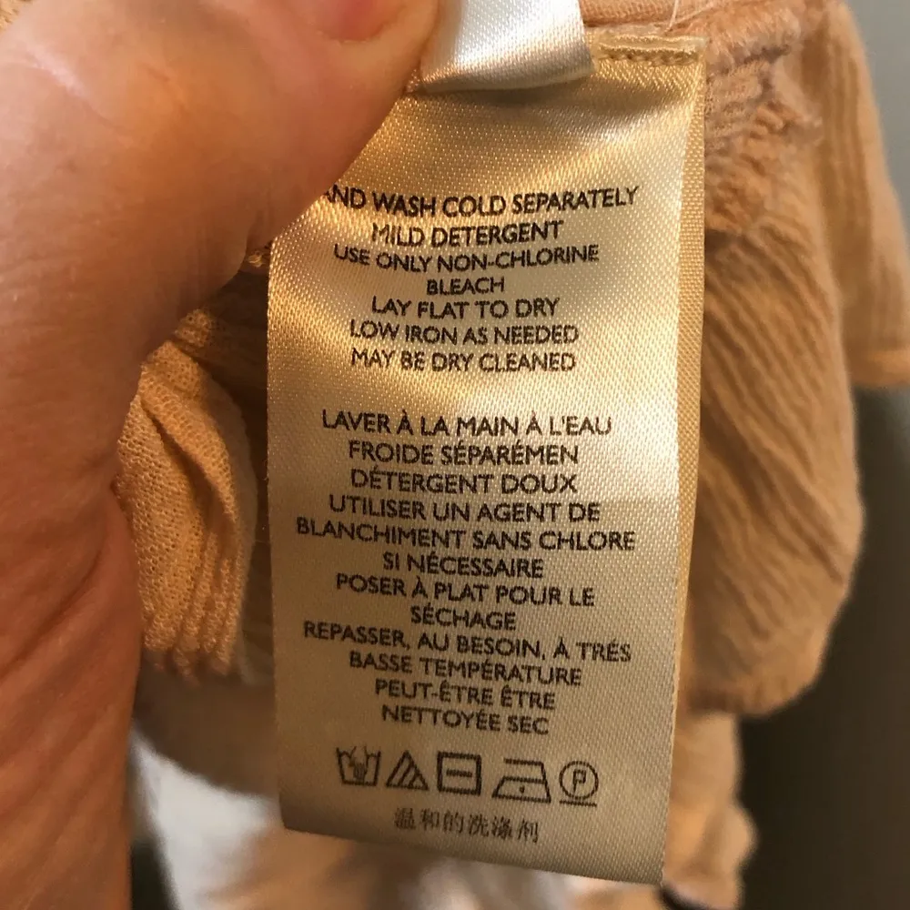 Free People Pretty Cozy Maxi Tiered Buttondown Dress in Light Tan - Size XS - Image 9