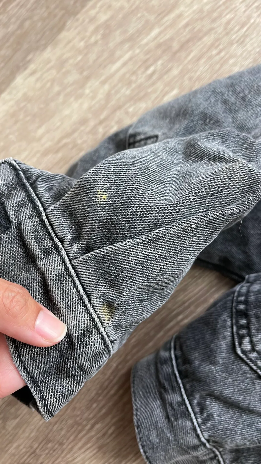 Blue B Black Jean Jacket Size M - Image 4